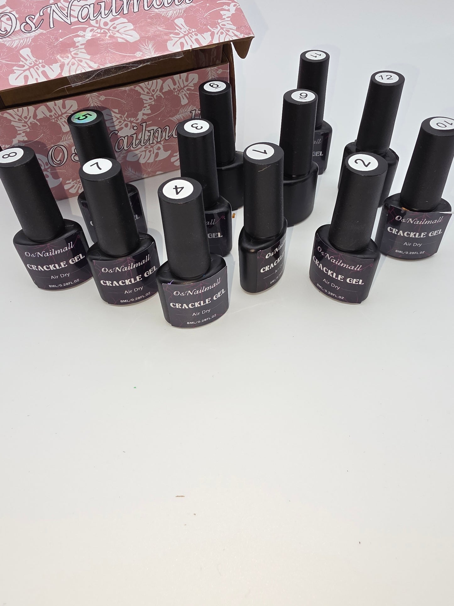 OsNailmall Poly Nail Gel Kit and OsNailmall Crackle Gel Nail Polish Set