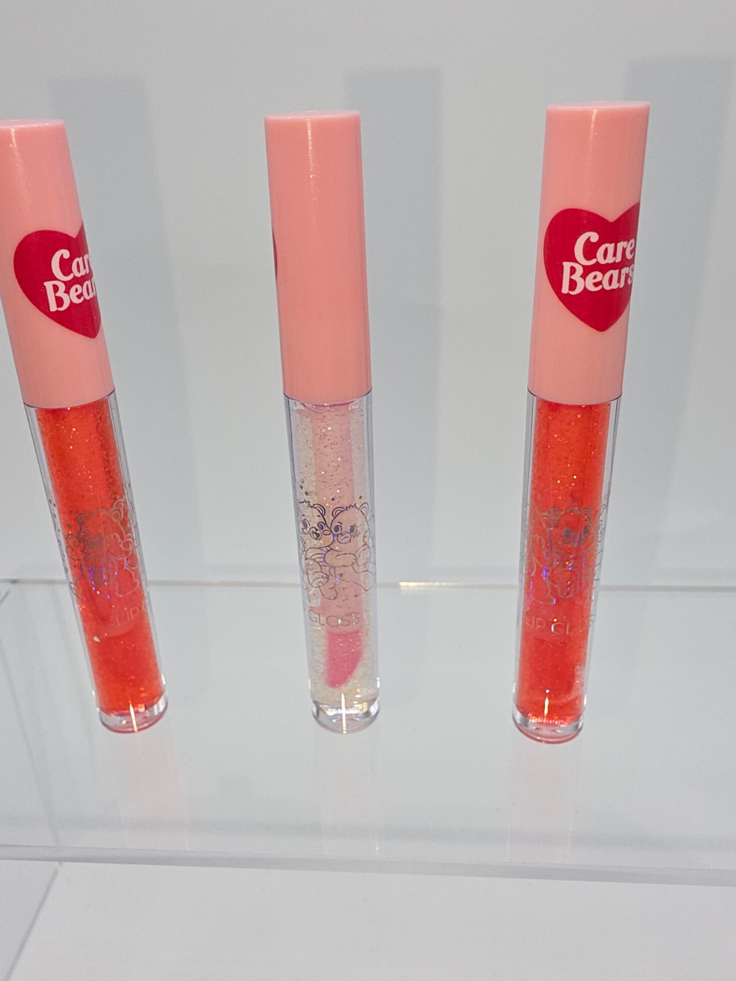 Care Bears Lip Glosses, Glitter Gloss Collection, Bundle of Three