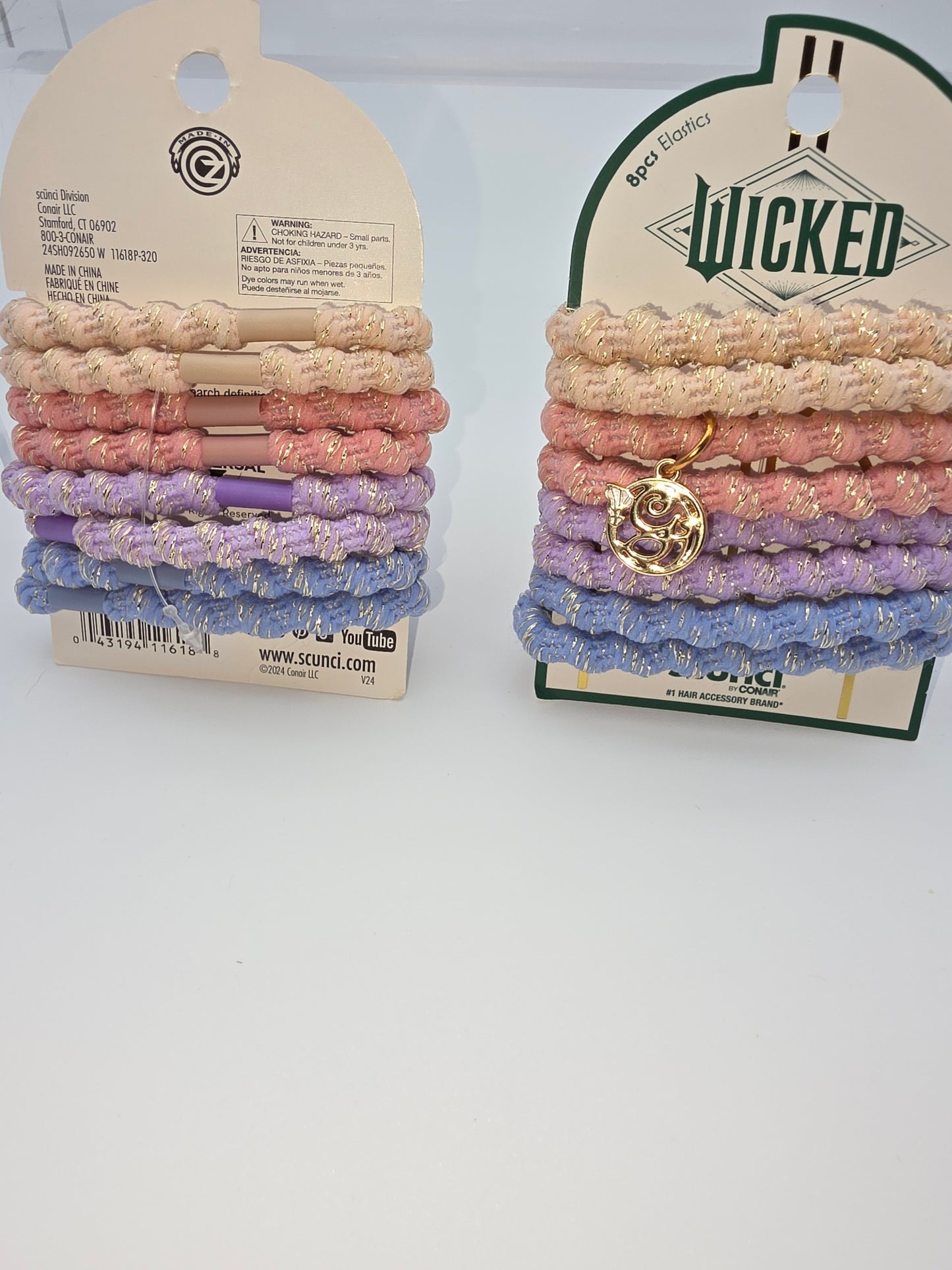 Wicked Brand 8-Piece Hair Elastic Ties - Set of 2