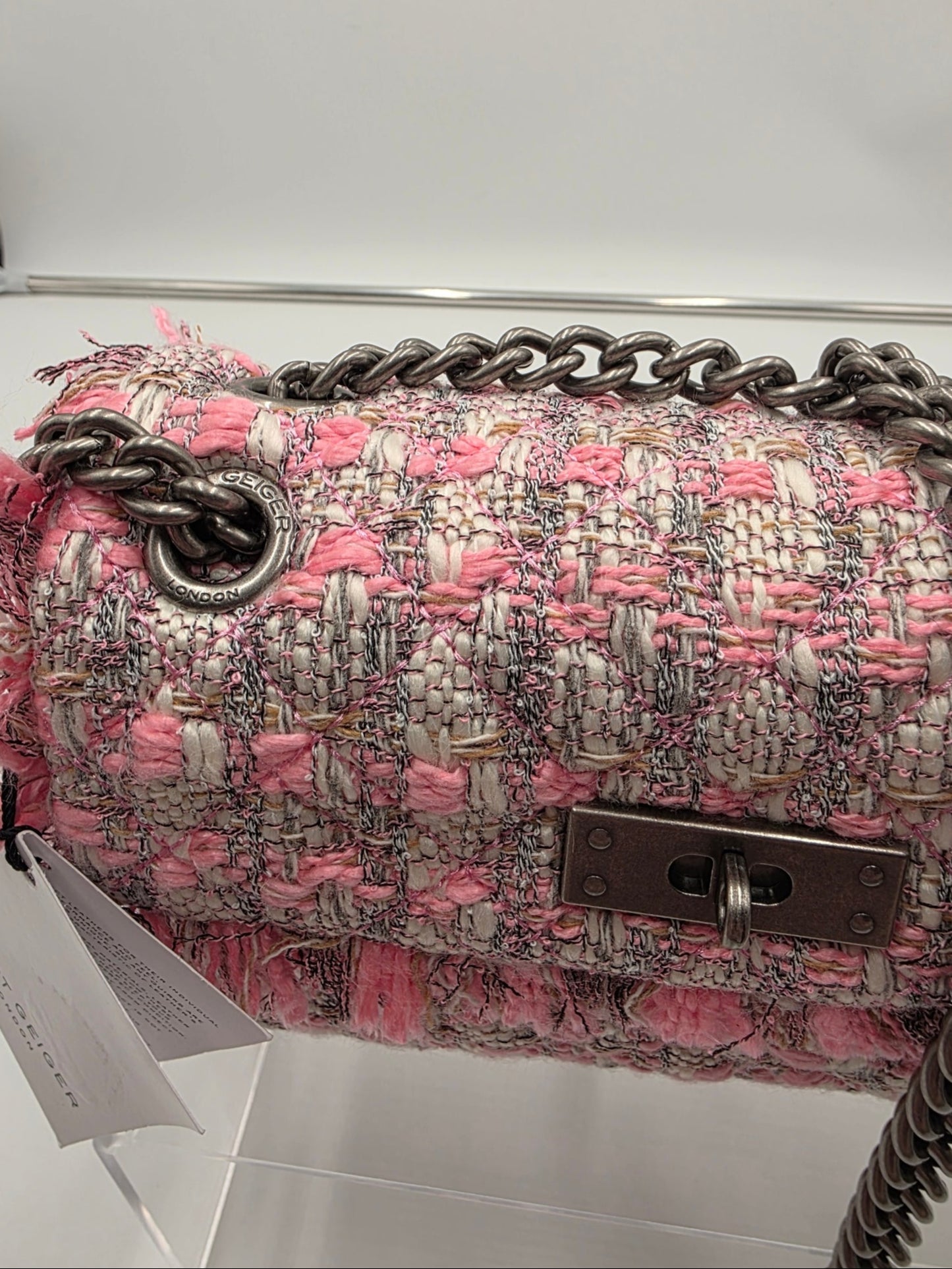 Kurt Geiger London - Tweed Mini Brixton Lock Shoulder Bag