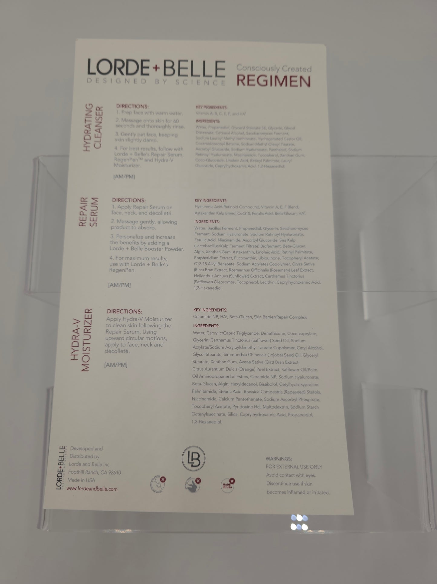 Lorde & Belle Regimen