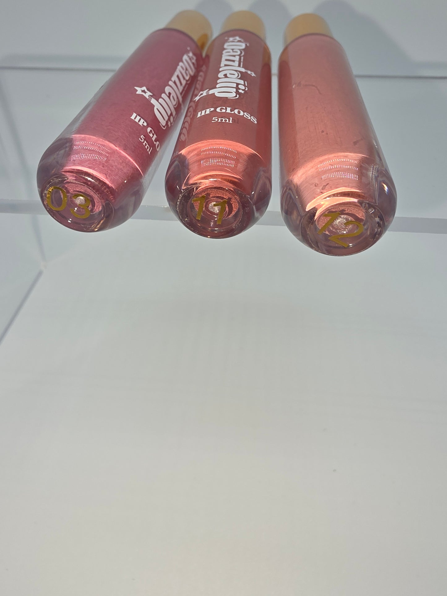 DazzleLip Lip Gloss, Bundle of Three - SHADE #3, #11, AND #12