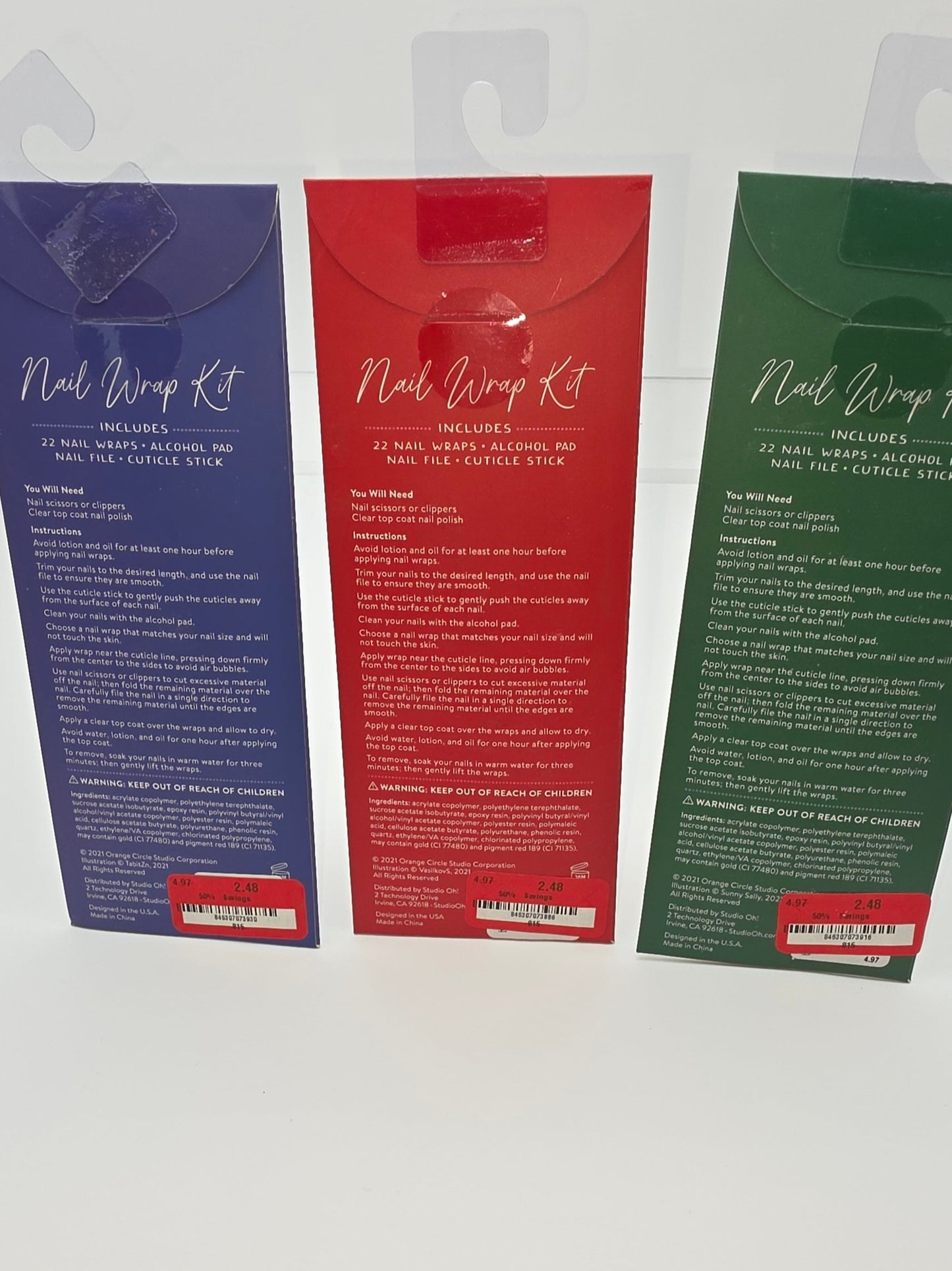 Studio Oh! Nail Wrap Kits, Set of 3