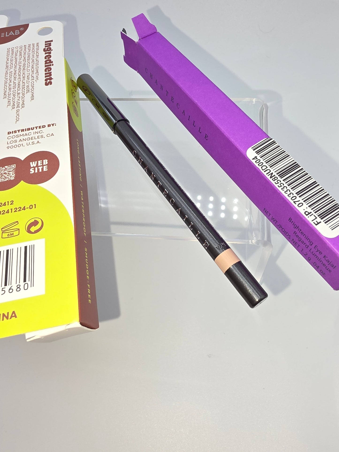 Just Living My Best Life Palette, OZELab Pimp My Brow Microblading Pens (Medium & Dark Brown), and Chantecaille Brightening Eye Kaja