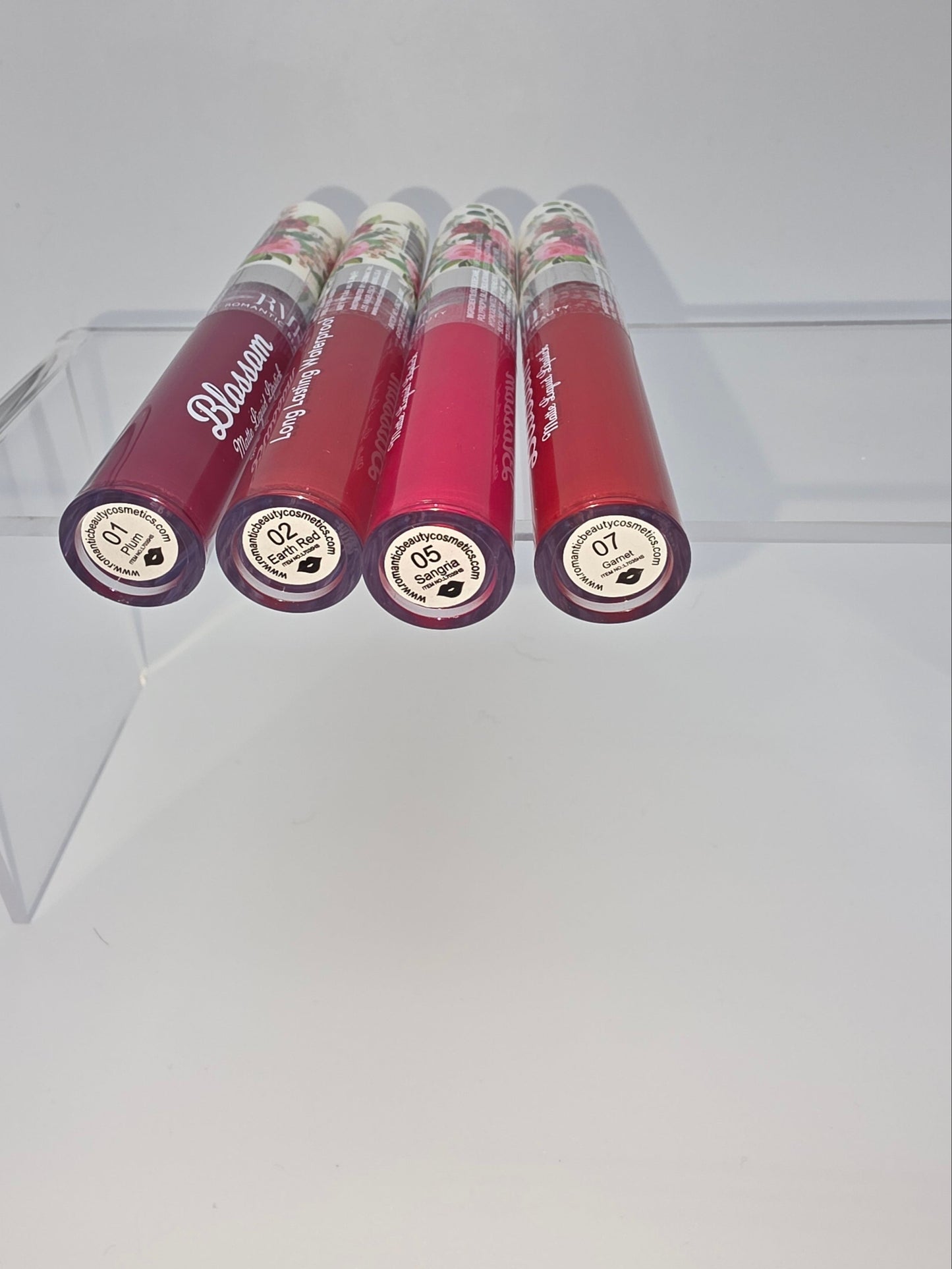 RMT Romantic Beauty "Blossom" Matte Liquid Lipstick – 4-Piece Bundle (Shades 01, 02, 05, 07)