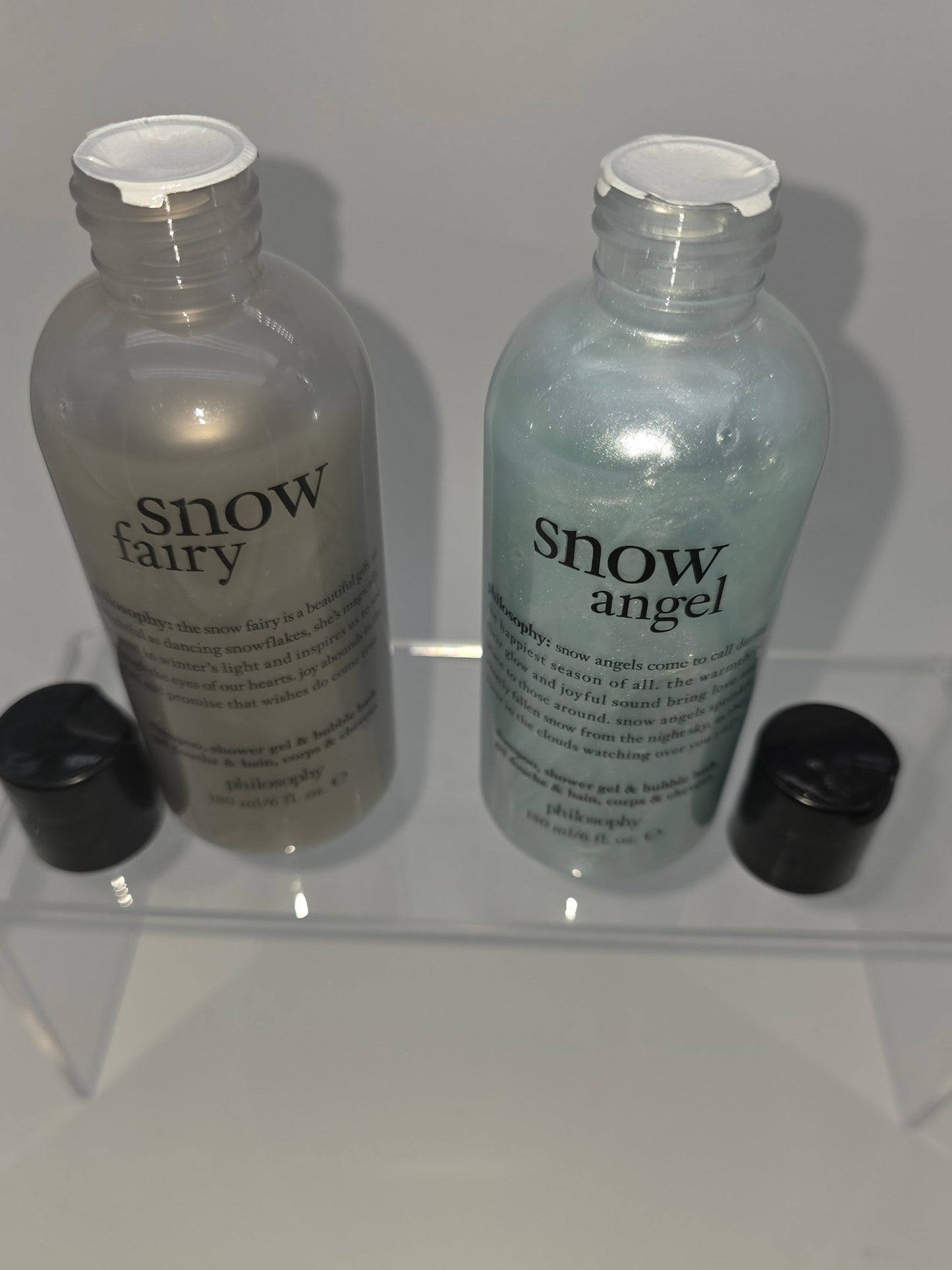 Philosophy Shower Gel & Bubble Bath Duo – Snow Fairy + Snow Angel (2 x 180 ml / 6 fl oz, bundle of two))