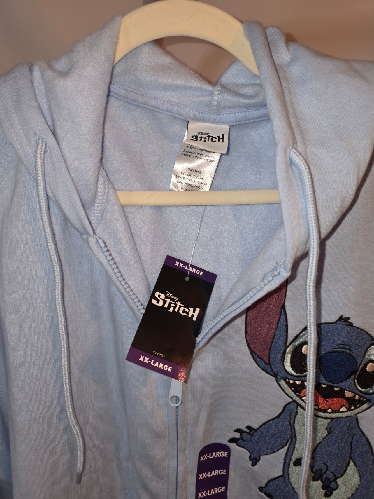 Disney Stitch Adult Full Zip Hoodie