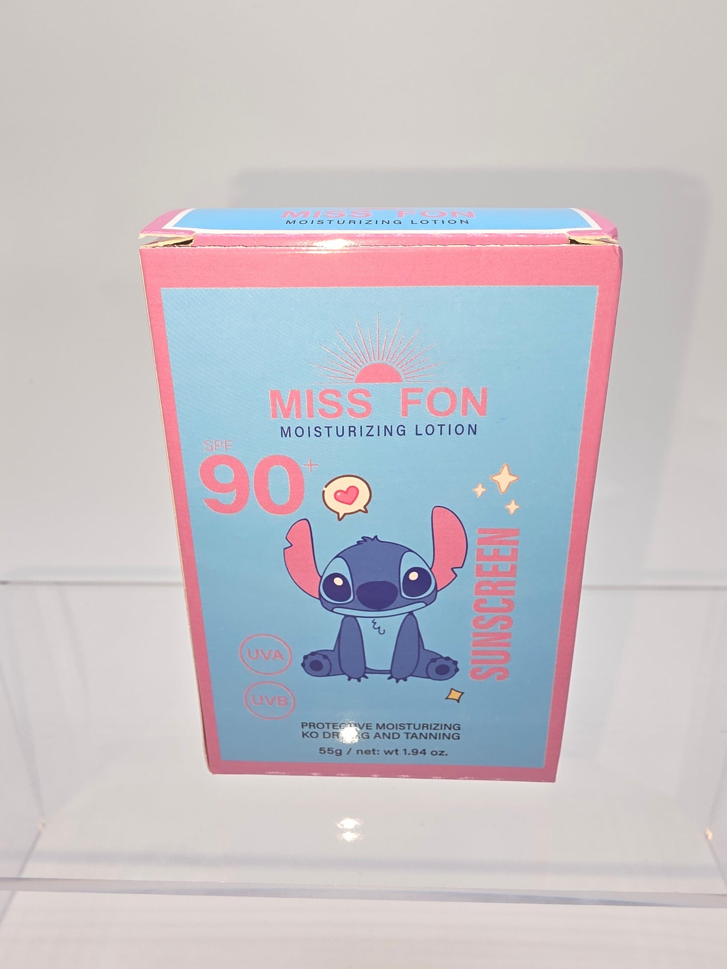 Miss Fon Moisturizing Lotion with Sunscreen, Stitch Themed, Bundle of Two