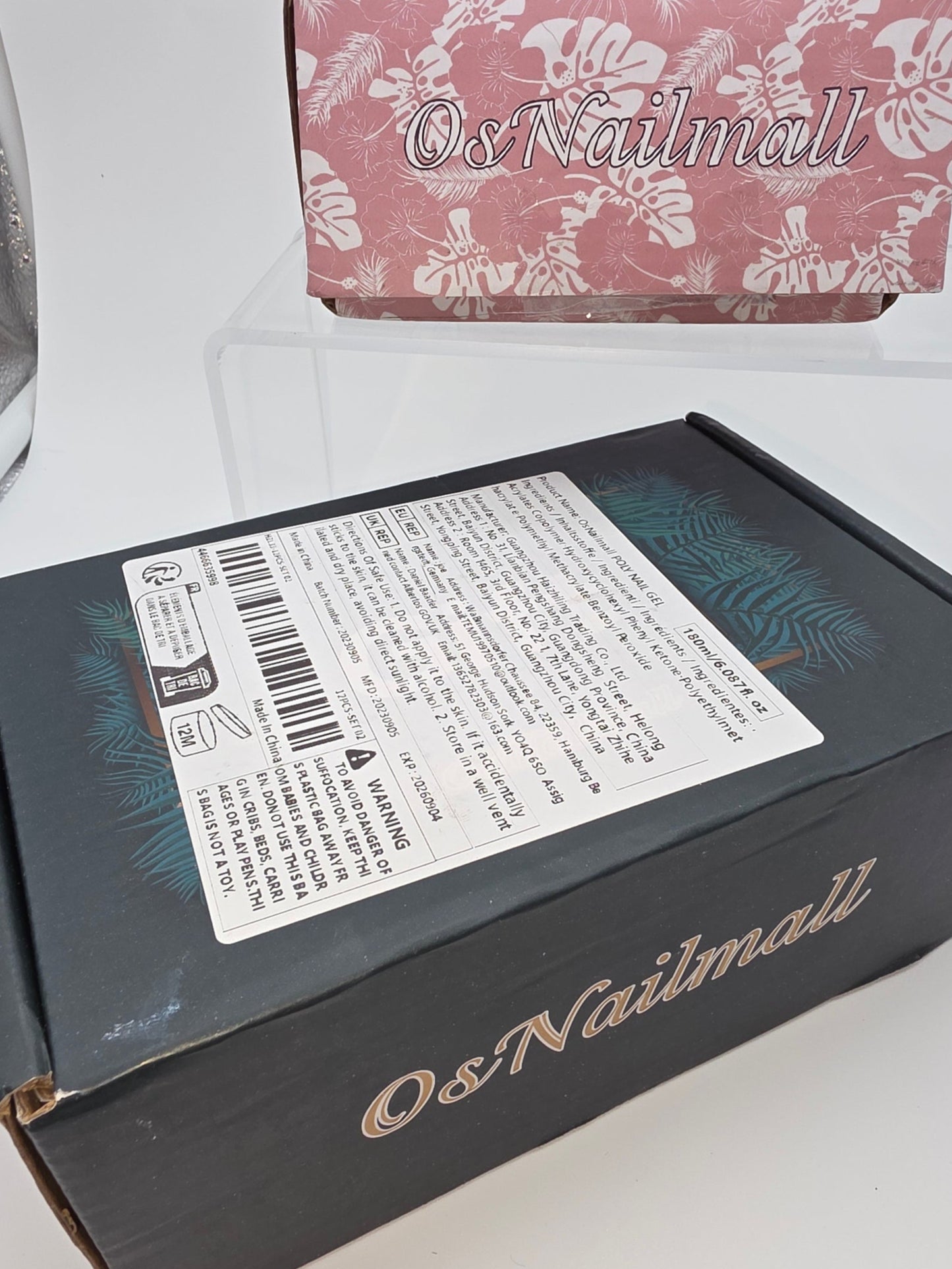 OsNailmall Poly Nail Gel Kit and OsNailmall Crackle Gel Nail Polish Set