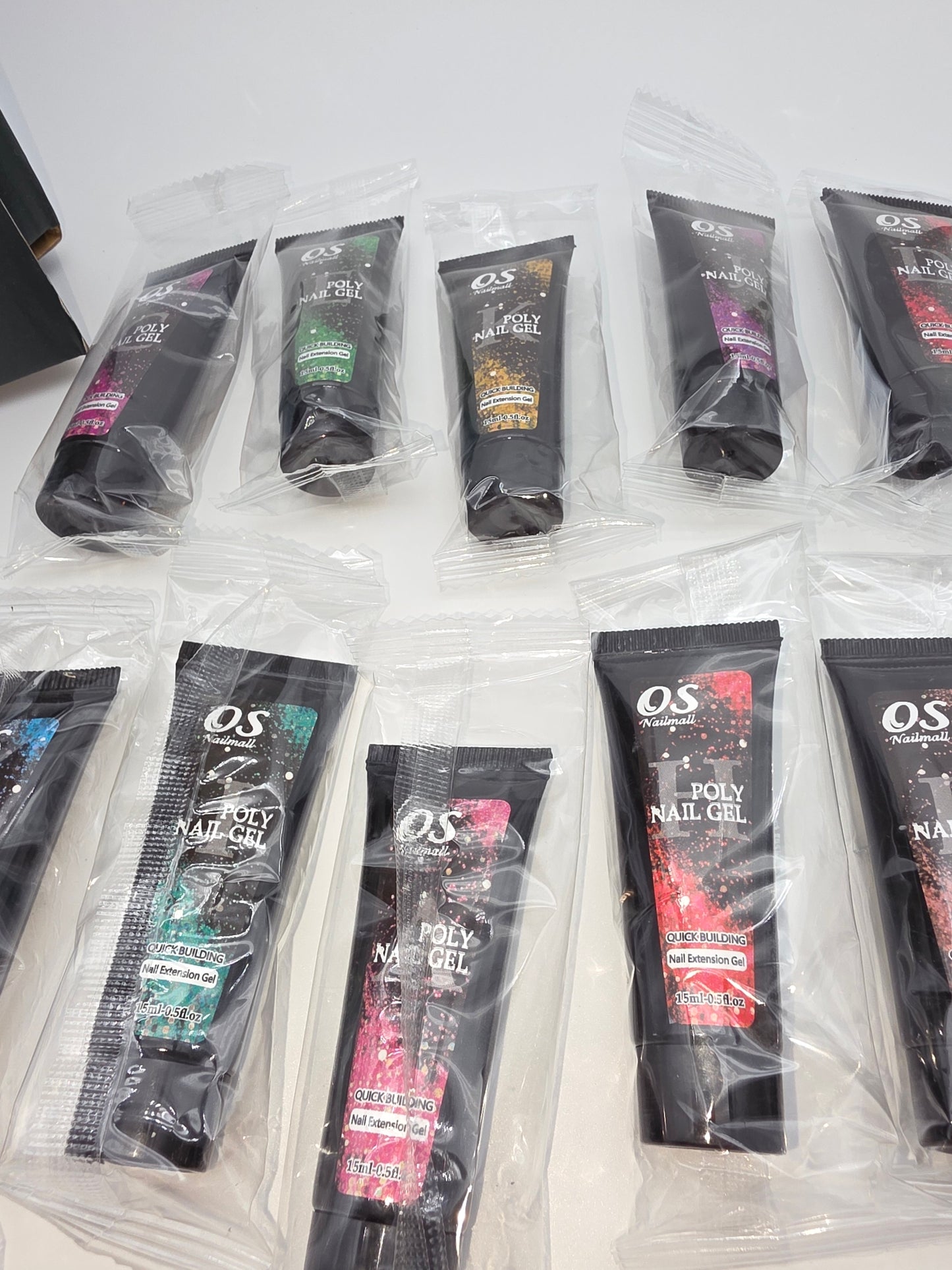 OsNailmall Poly Nail Gel Kit and OsNailmall Crackle Gel Nail Polish Set