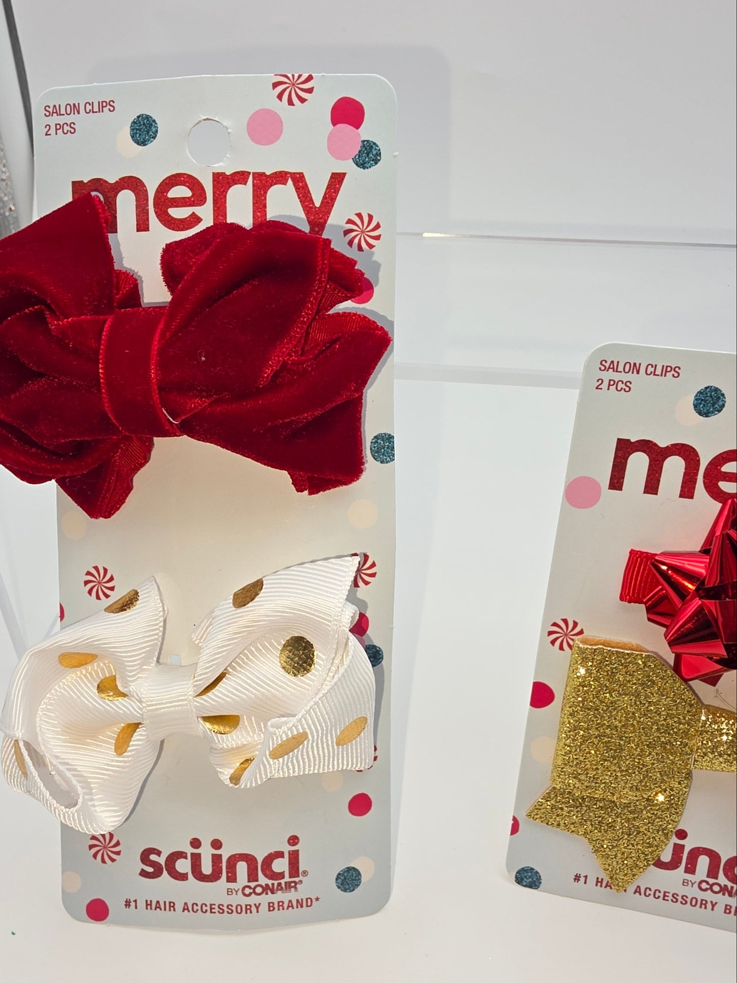 Scunci by Conair Holiday-Themed Clips, Set of 2