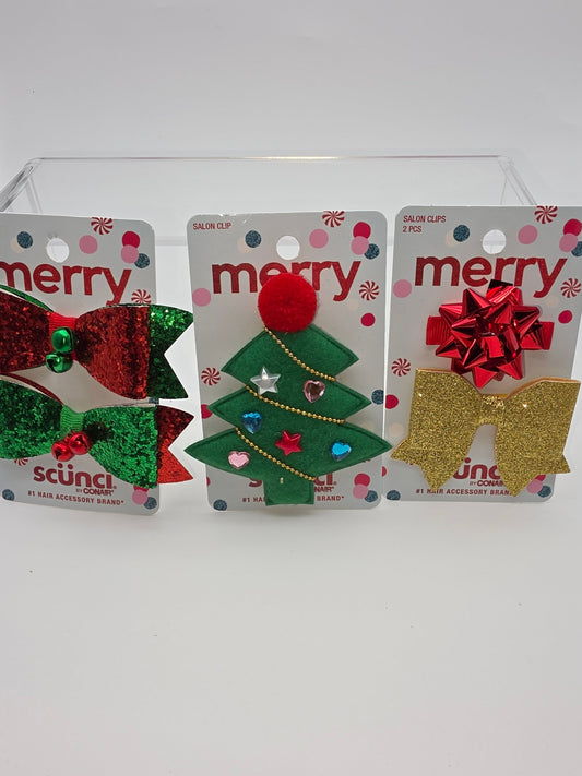 Scunci Holiday-Themed Hair Accessories by Conair, Bundle of 3 Packs