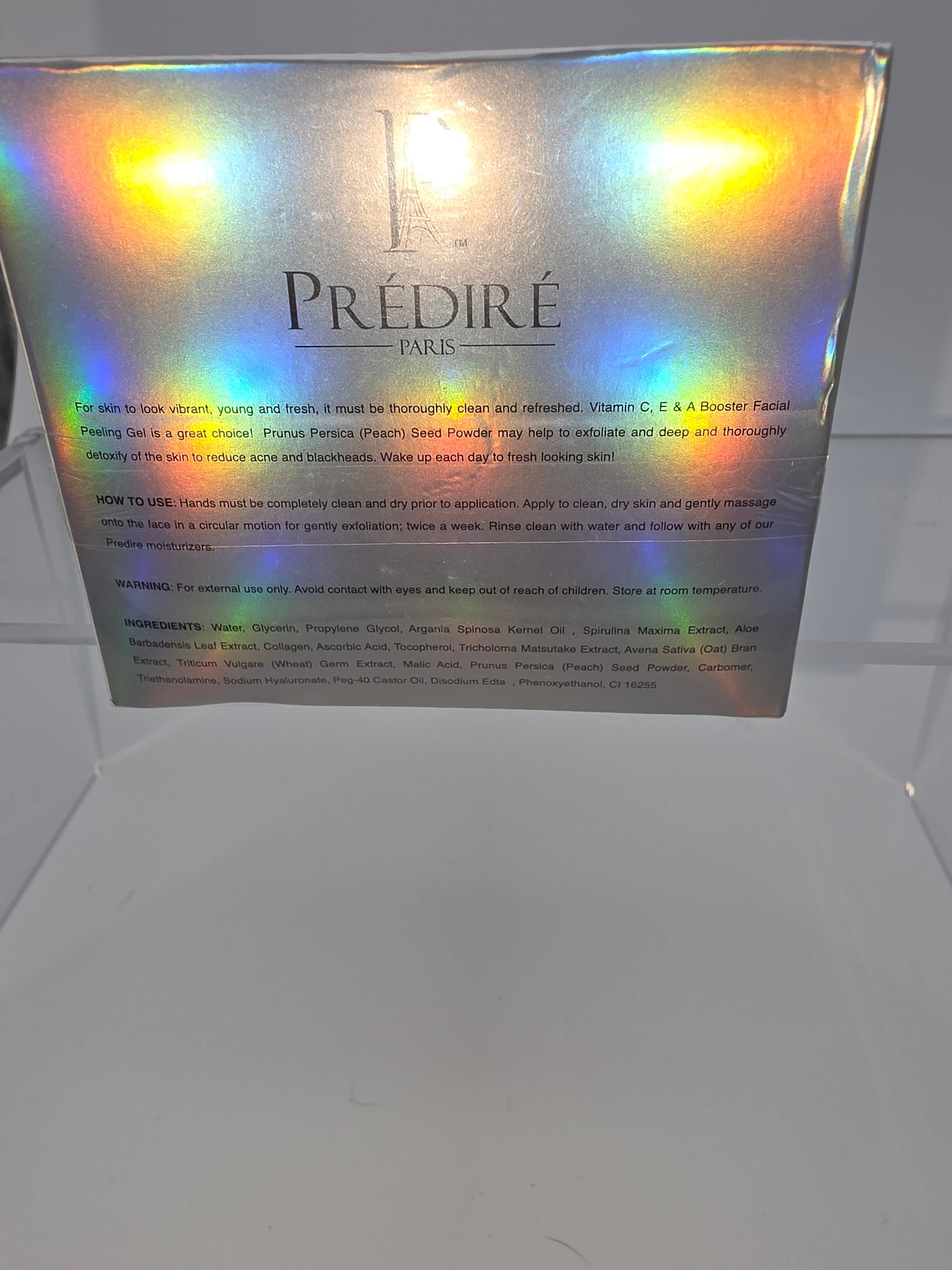 Prédiré Paris Argan Oil Collagen Facial Peeling Gel (Vitamin E & A)