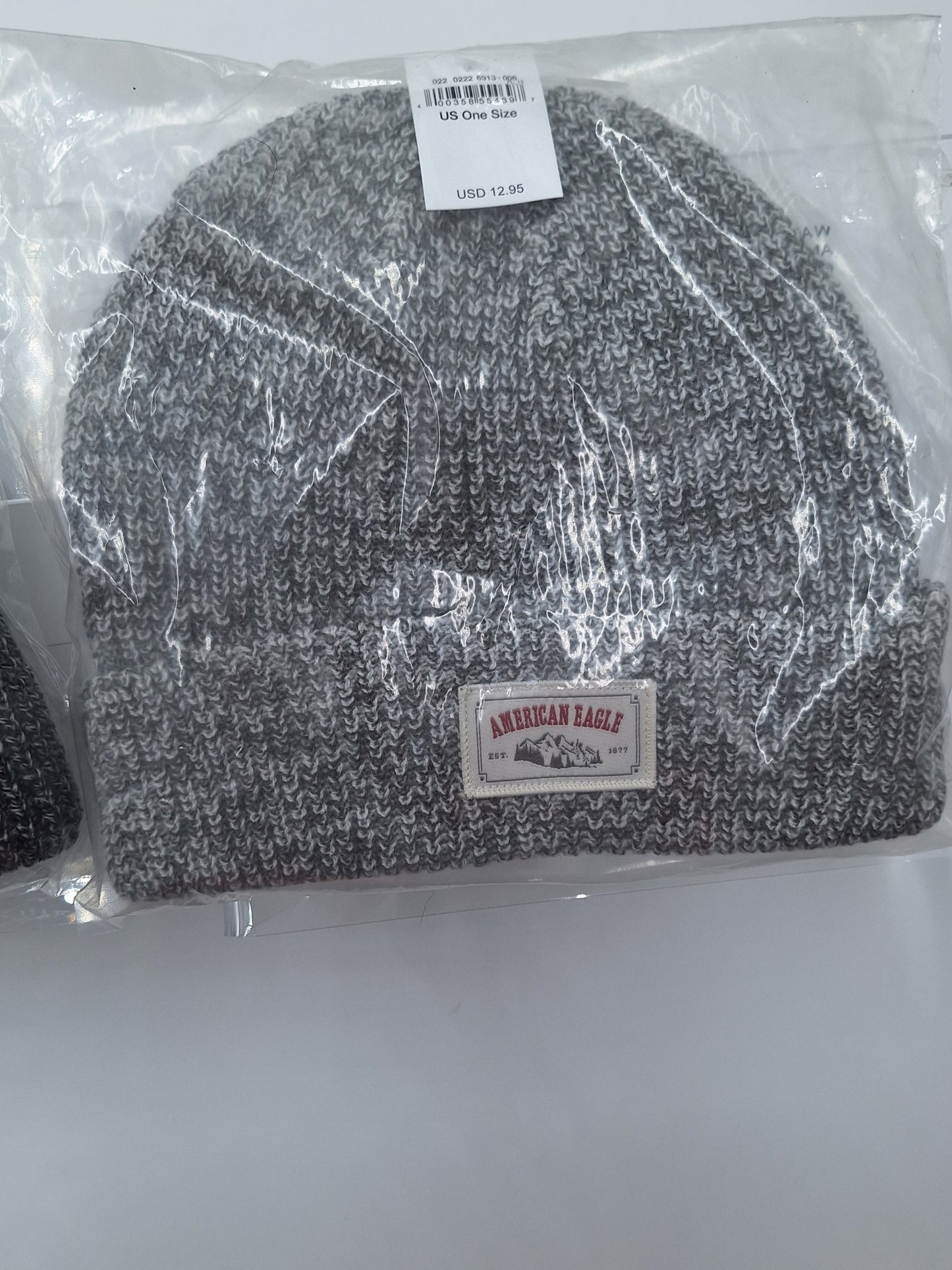 American Eagle Winter Knit Beanie Hats - Set of Two