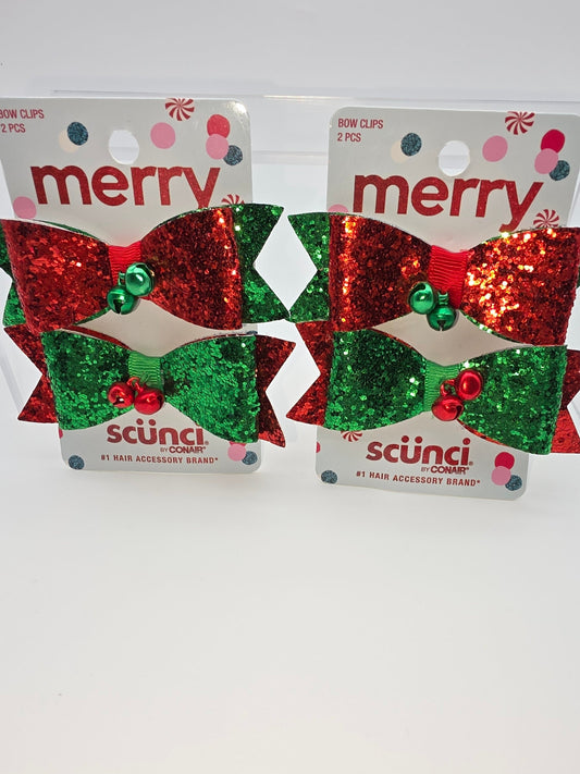 Scunci Holiday-Themed Hair Accessories by Conair, Bundle of 2 Packs