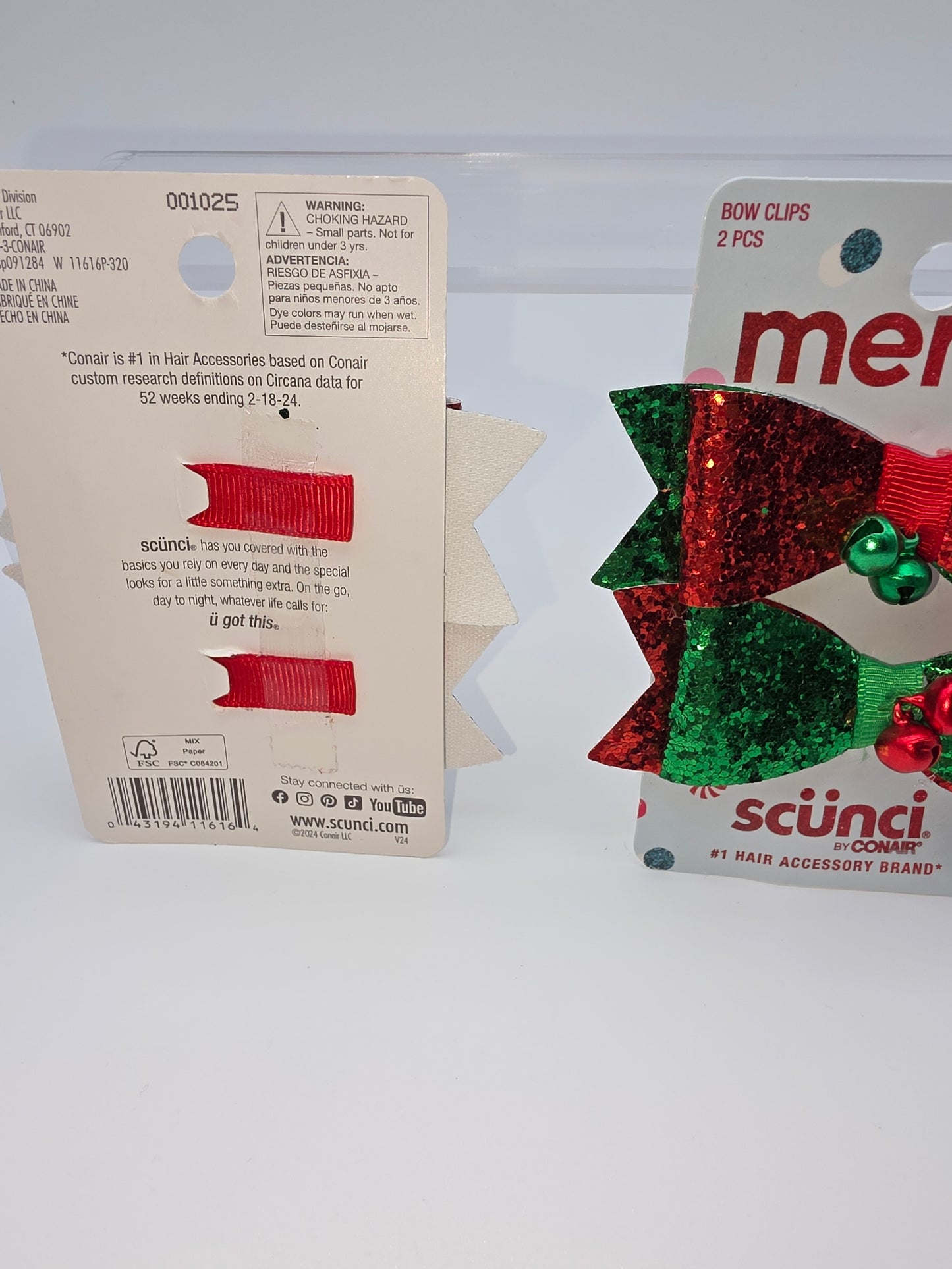 Scunci Holiday-Themed Hair Accessories by Conair, Bundle of 2 Packs