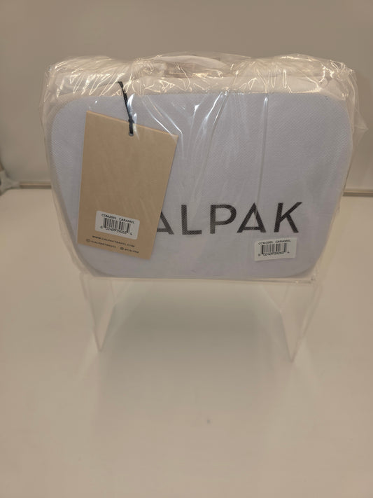 CALPAK Small Clear Cosmetics Case, Caramel