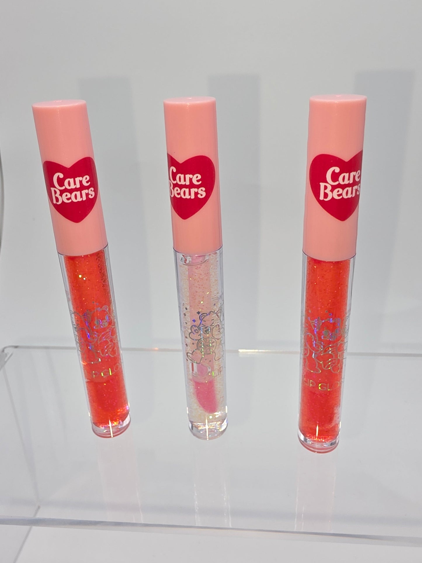 Care Bears Lip Glosses, Glitter Gloss Collection, Bundle of Three