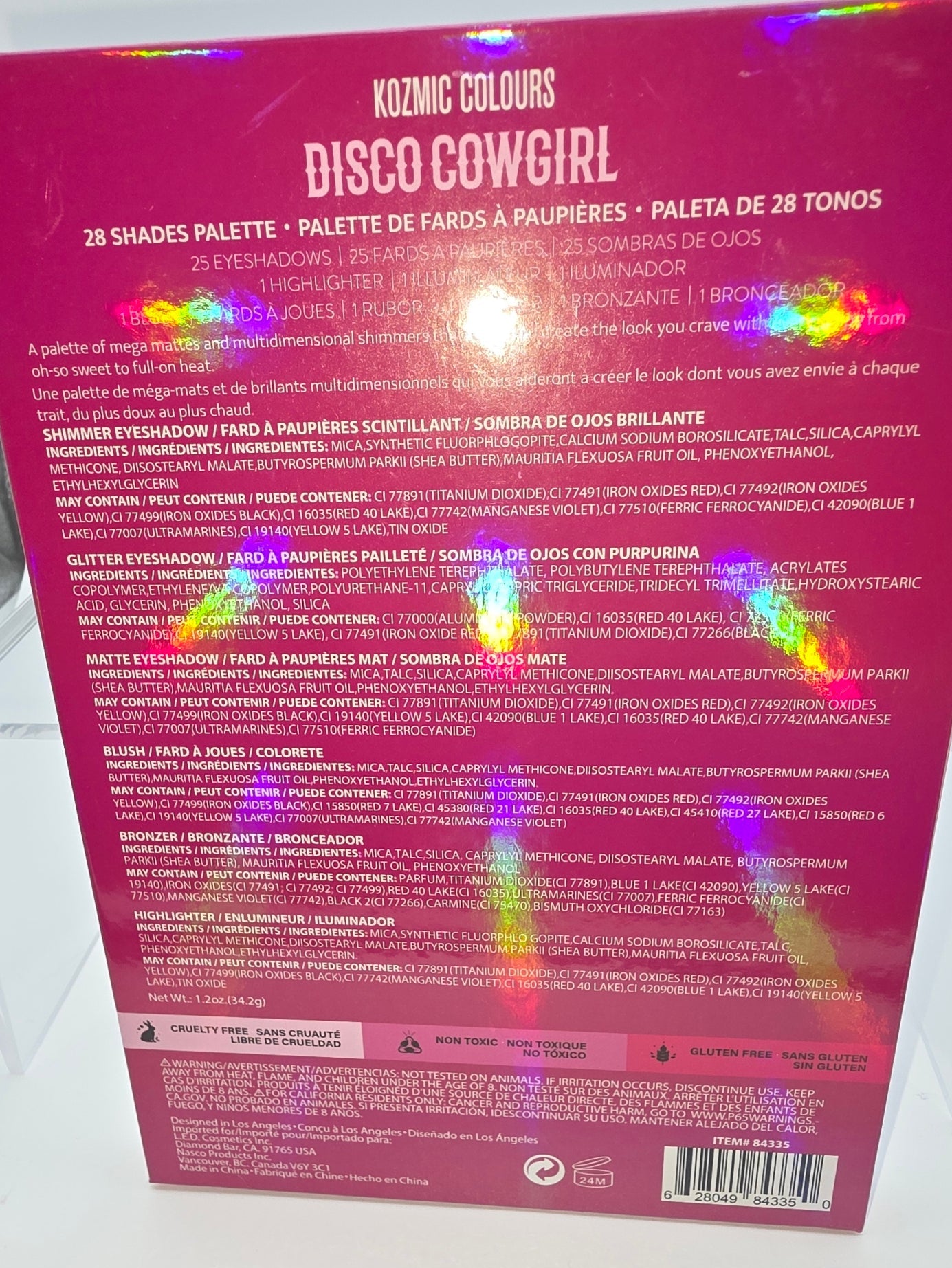 Kozmic Colours Disco Cowgirl 28-Shade Makeup Palette