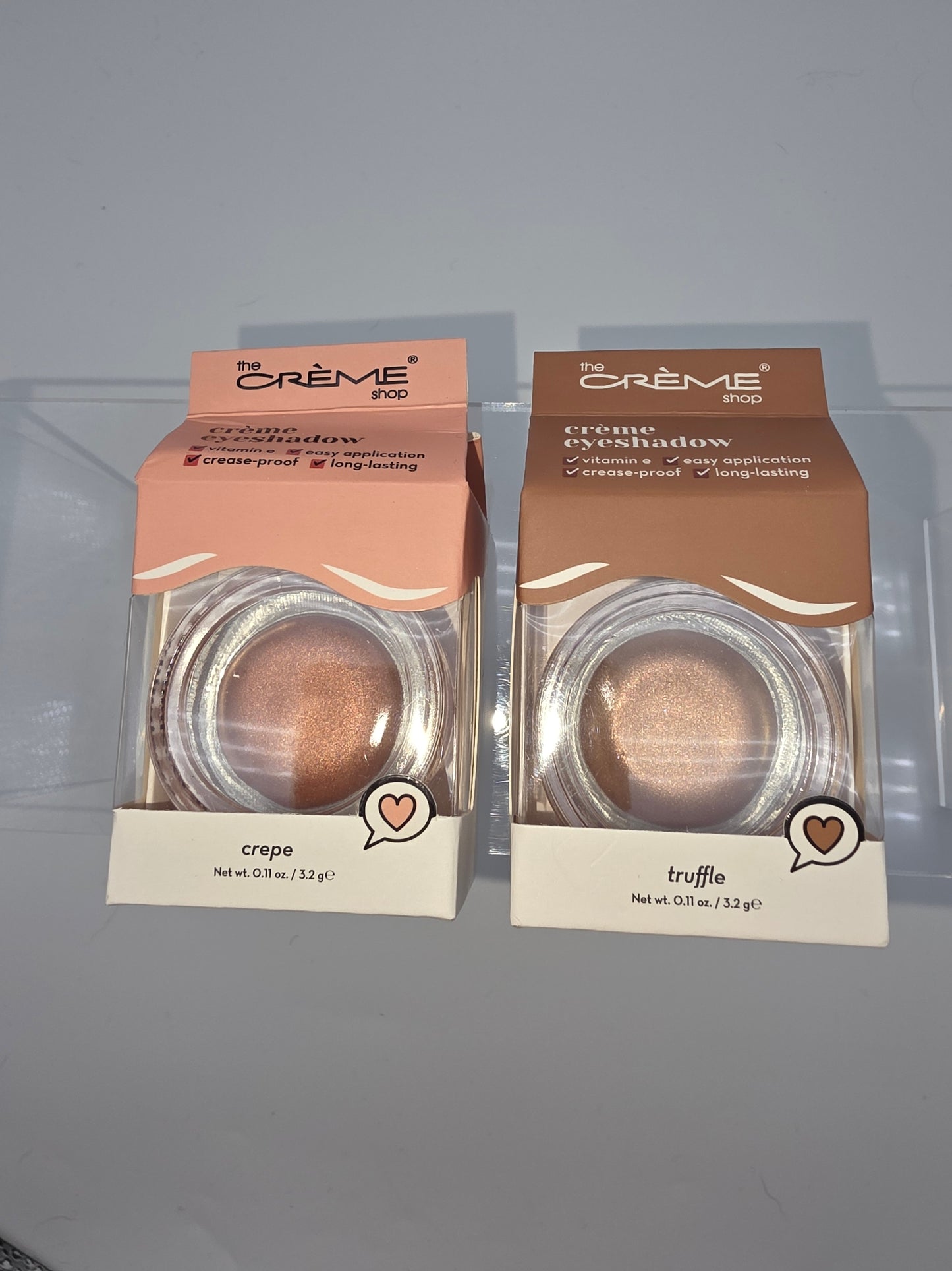 The Crème Shop Crème Eyeshadow Duo – Shades Crepe & Truffle (Bundle of 2)