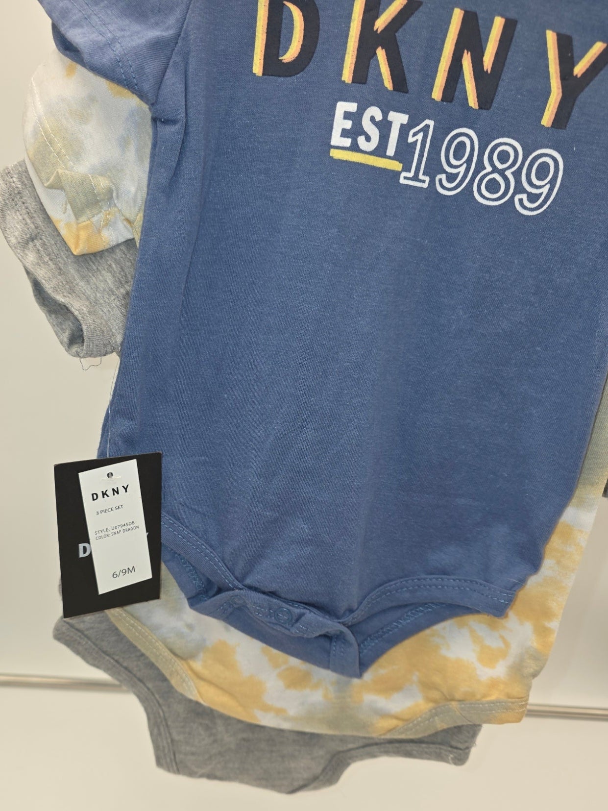 DKNY Baby Boy 3 Piece Onesie Set