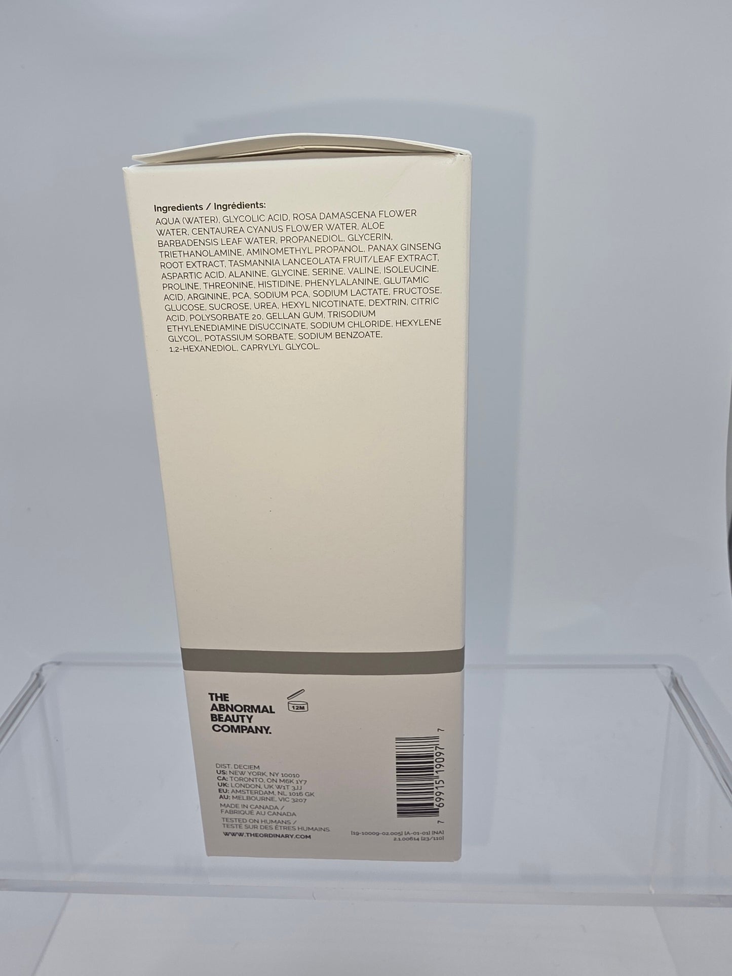 The Ordinary Glycolic Acid 7% Exfoliating Toner (240 mL / 8.1 fl oz)