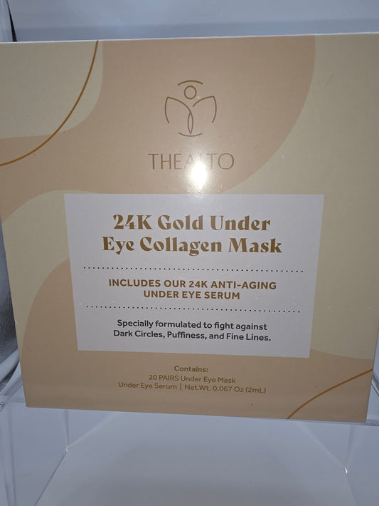 Thealto – 24K Gold Under Eye Collagen Mask with 24K Anti-Aging Under Eye Serum