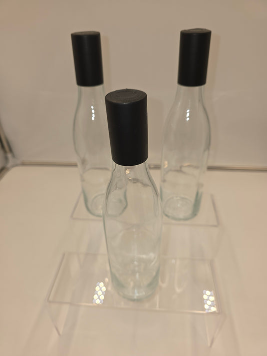 Cross Glass Bottles, Set of 3