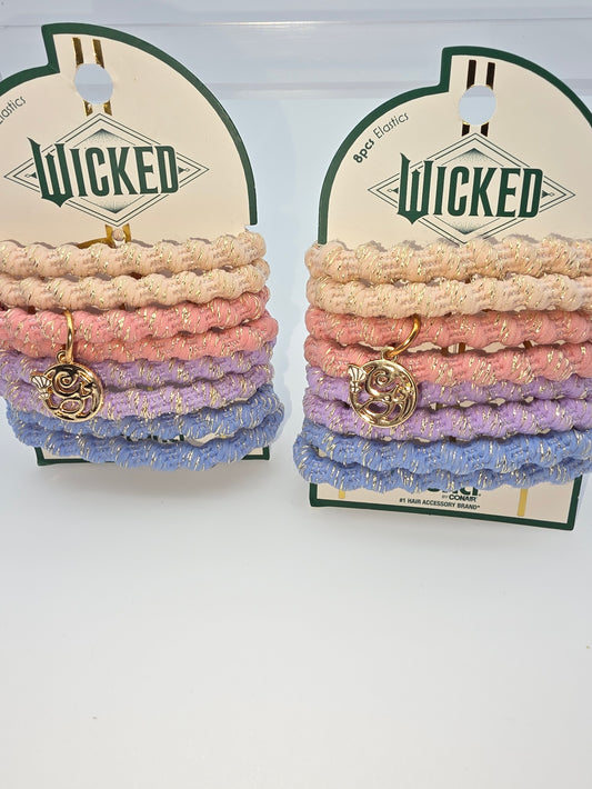 Wicked Brand 8-Piece Hair Elastic Ties - Set of 2
