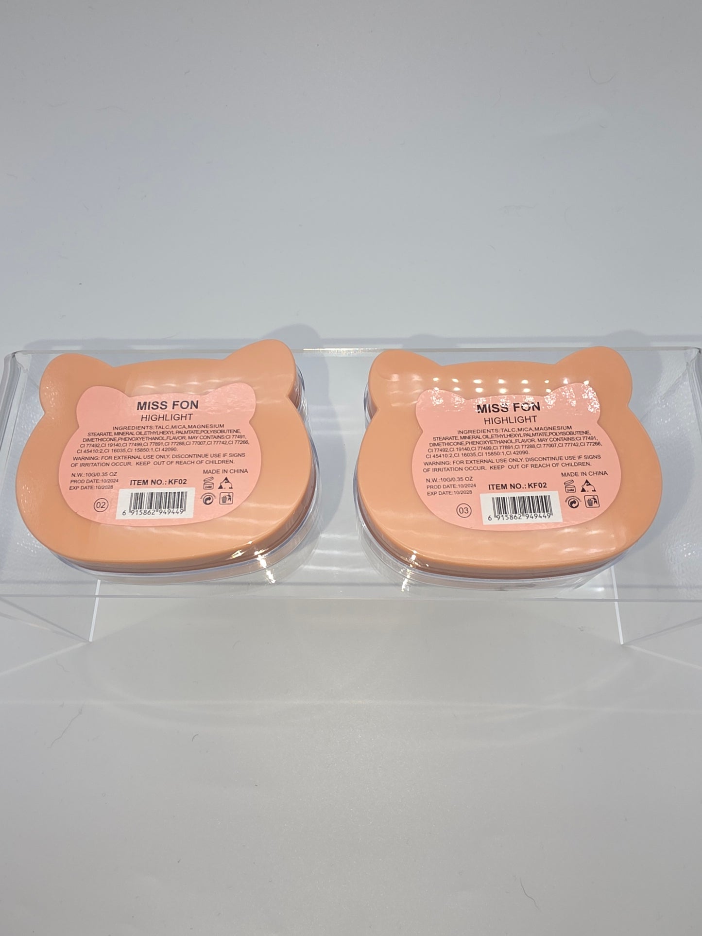 Miss Fon Hello Kitty Highlighter Duo – Bundle of 2 Shades (KF02-02 & KF02-03)