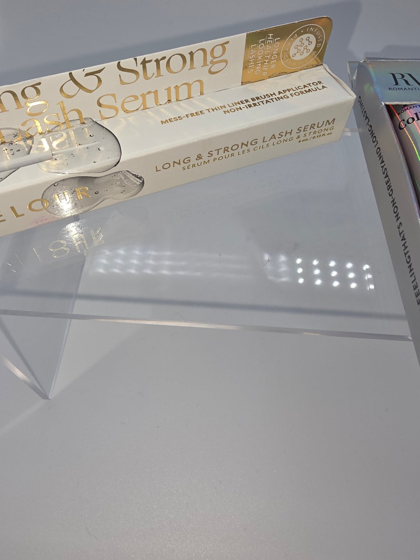 Velour Long & Strong Lash Serum + Romantic Beauty Collagen Eyeshadow Primer + OZéLab Hold N’ Bold Brow Styling Wax (Bundle of 3)