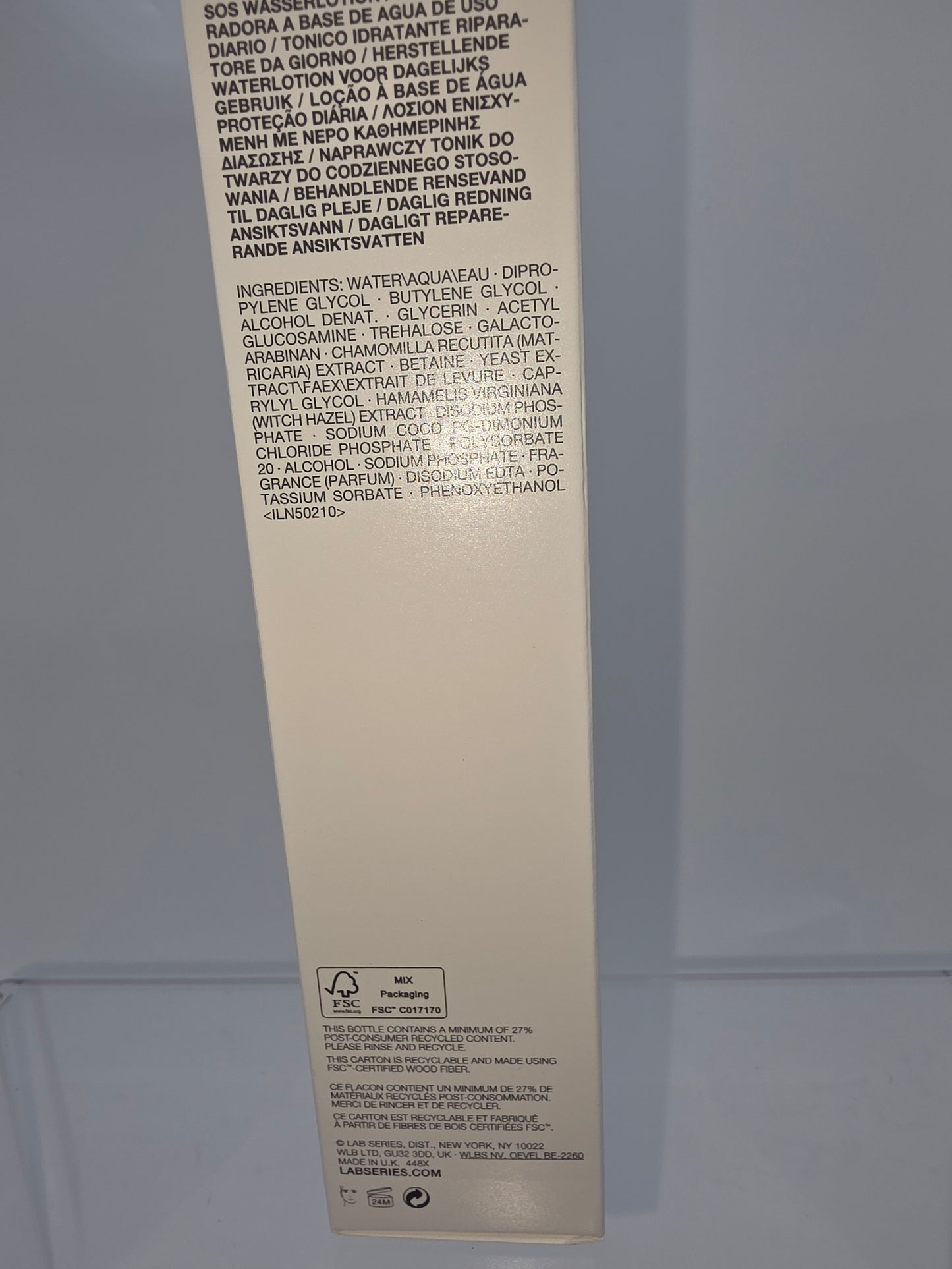 Lab Series Daily Rescue Water Lotion – Hydra2G Technology (200 mL / 6.7 fl oz) - FOR MEN