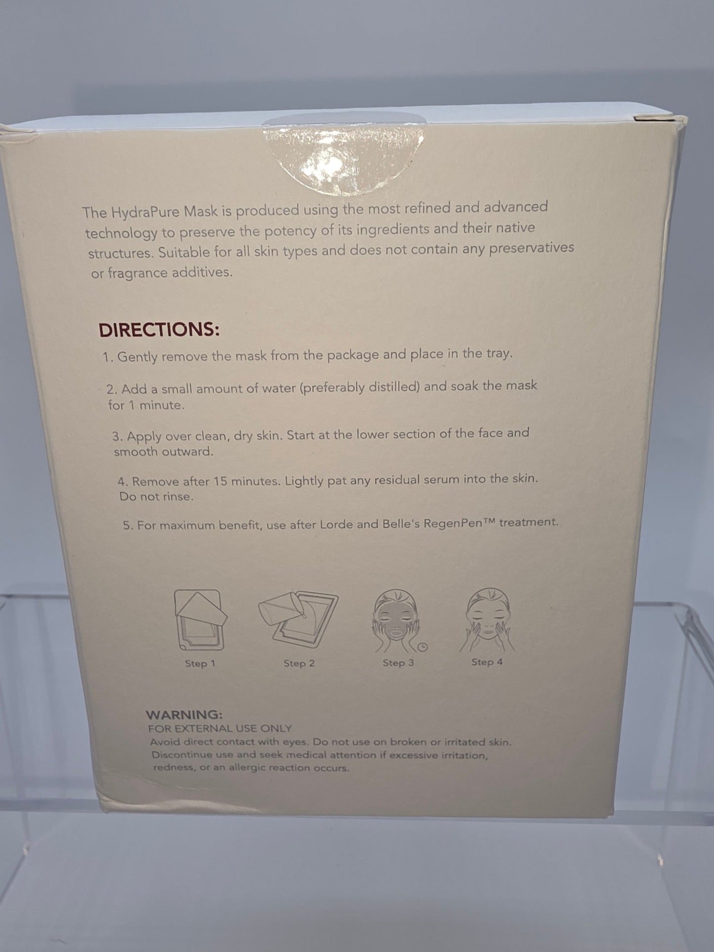 Lorde & Belle HydraPure Mask, Full Box 8