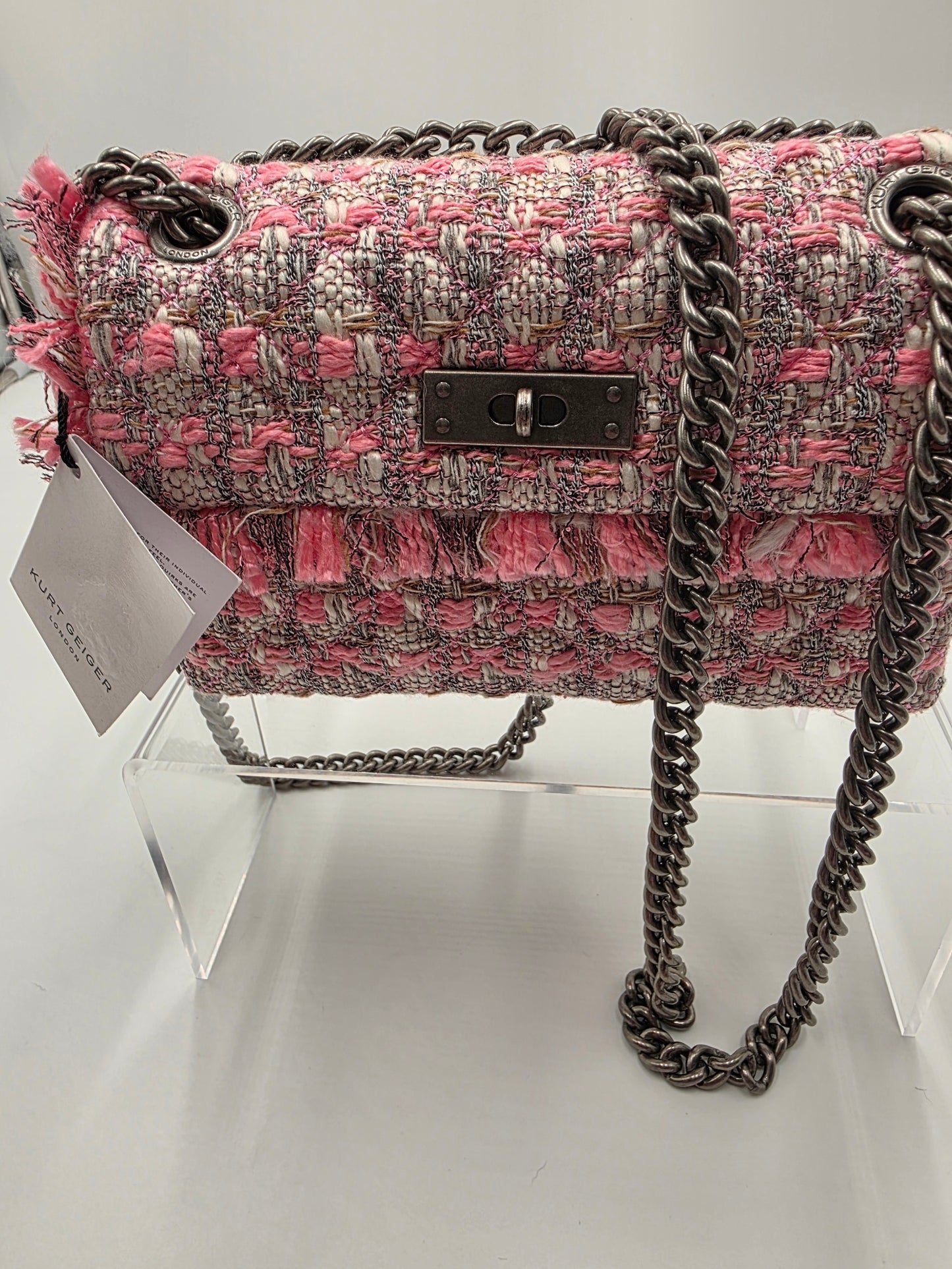 Kurt Geiger London - Tweed Mini Brixton Lock Shoulder Bag