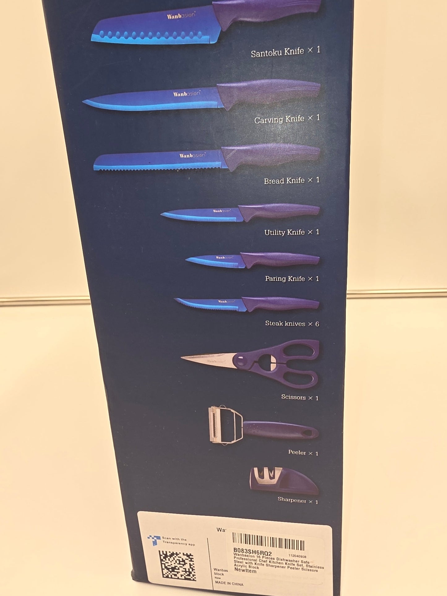 Wanbasion Professional Chef Kitchen Knife Set (16 pieces)