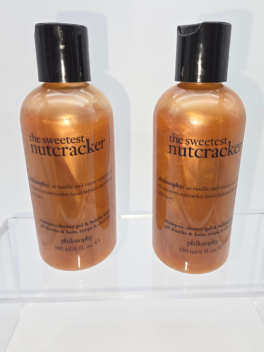 Philosophy The Sweetest Nutcracker Shampoo, Shower Gel & Bubble Bath  Size: 180 mL / 6 fl. oz. (x2 bottles shown/bundle)