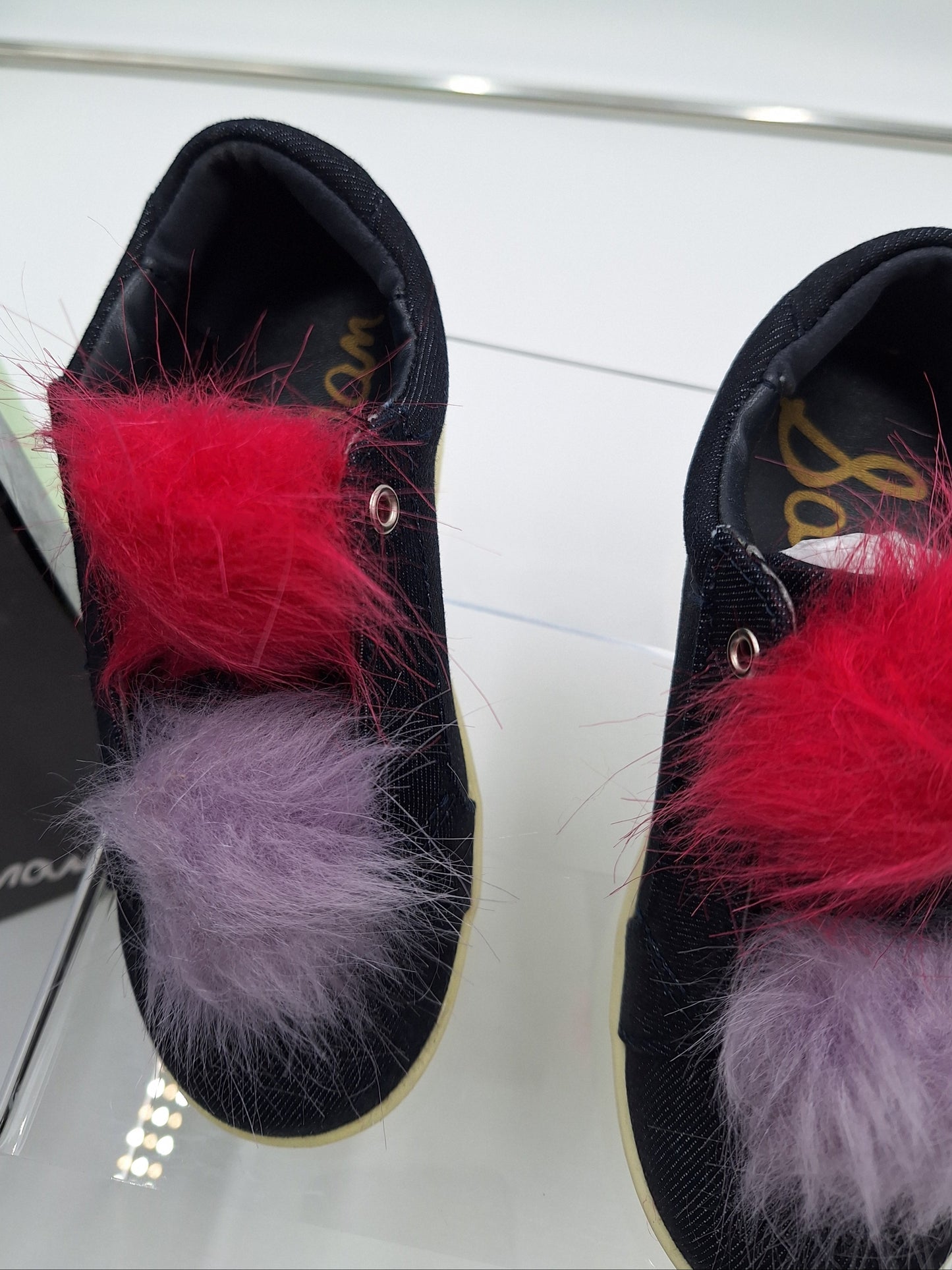 Cynthia Leya Faux Fur Pompom Sneaker, Toddler Girl