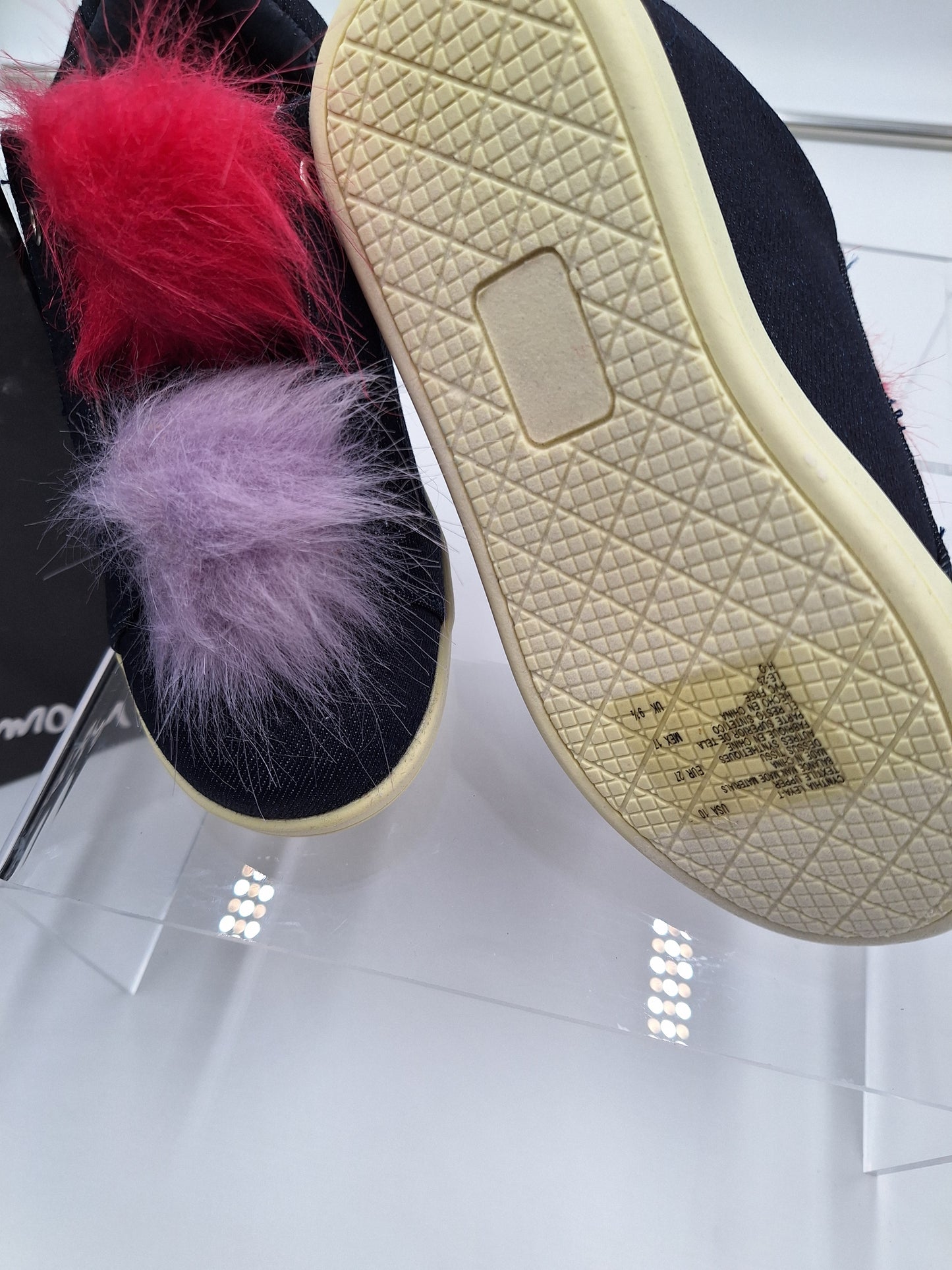 Cynthia Leya Faux Fur Pompom Sneaker, Toddler Girl