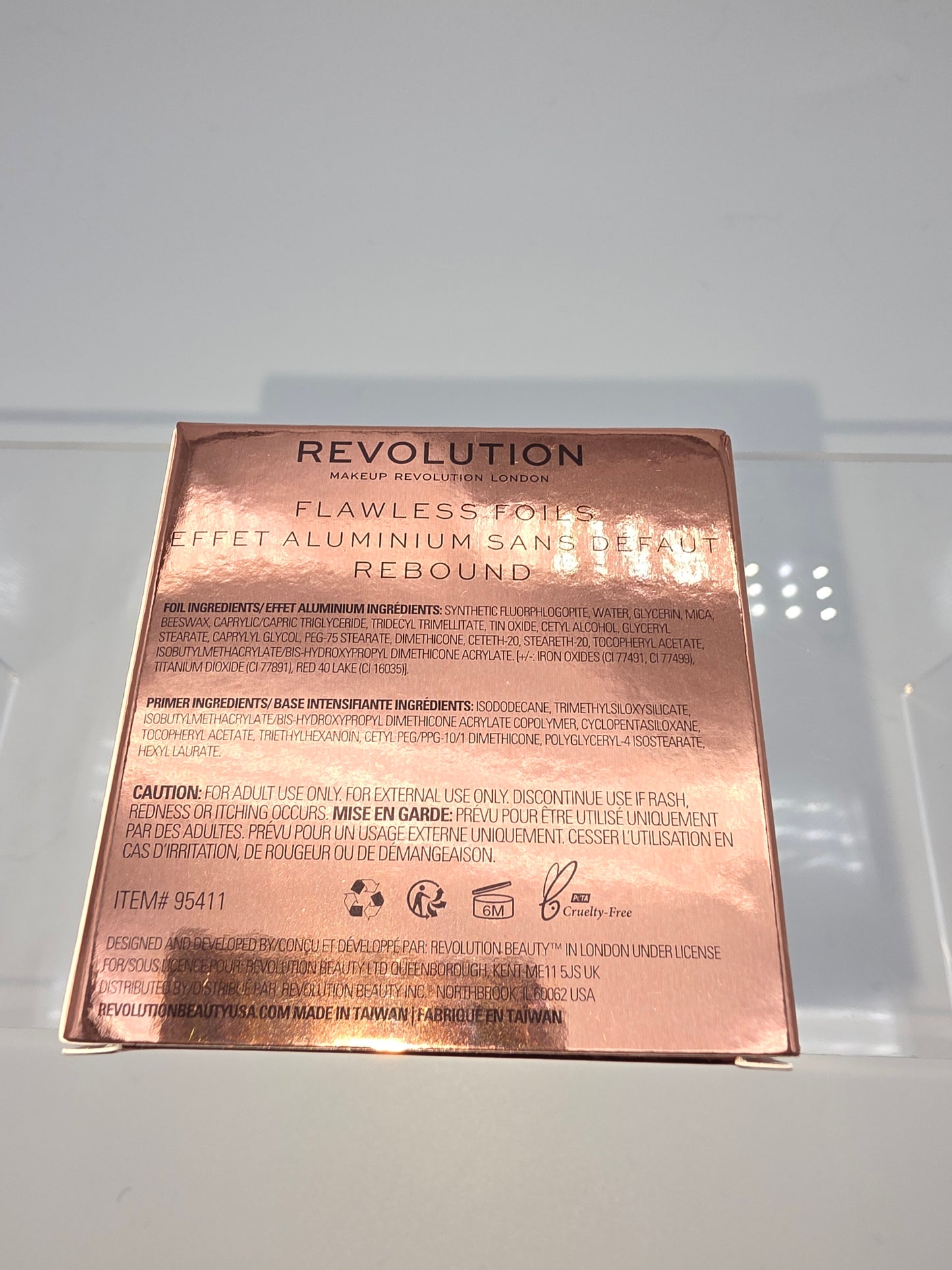 Makeup Revolution Flawless Foils Eyeshadow – Rebound (with Intensifying Primer)