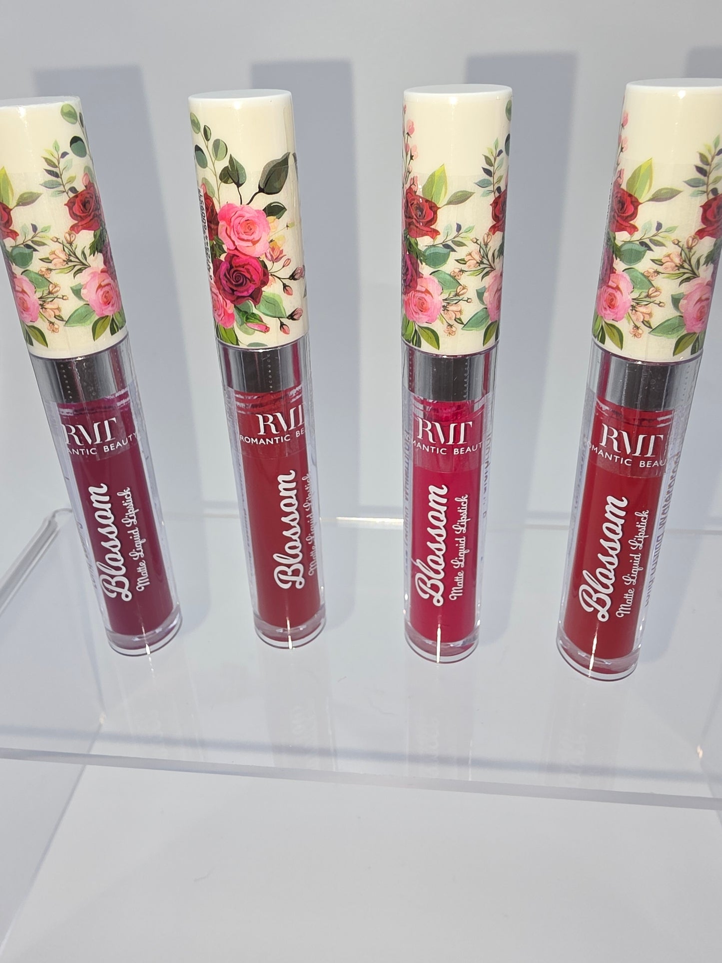 RMT Romantic Beauty "Blossom" Matte Liquid Lipstick – 4-Piece Bundle (Shades 01, 02, 05, 07)