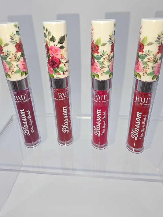RMT Romantic Beauty "Blossom" Matte Liquid Lipstick – 4-Piece Bundle (Shades 01, 02, 05, 07)