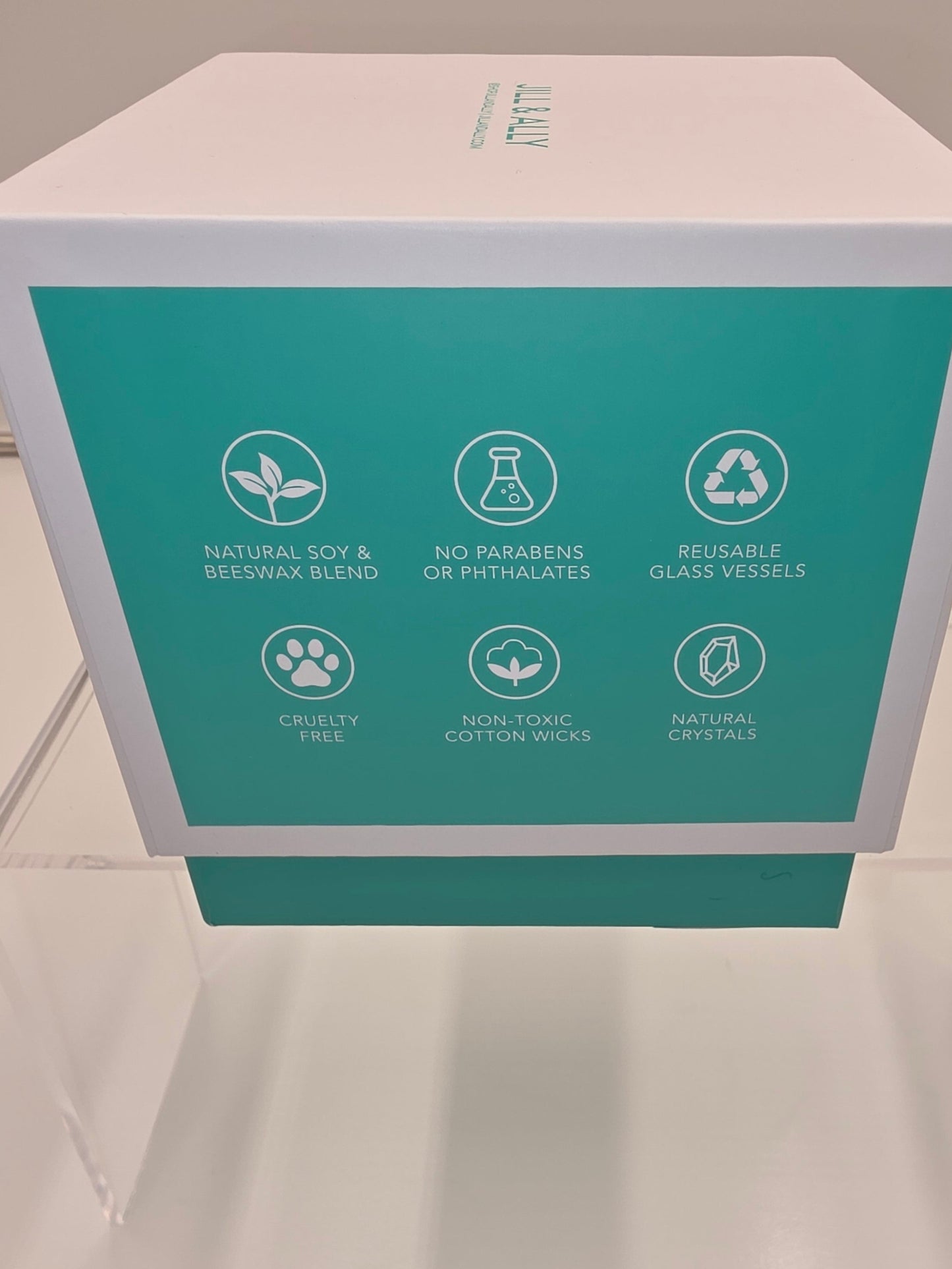 Jill & Ally Crystal Manifestation Candle - "Take a Deep Breath"